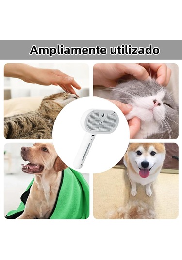 Hombey Mascota Tüy Kaldırıcı Sprey Çekiç - Kedi Köpek Tüy Alıcı, Elektrostatik Azaltıcı, Usb Şarjlı, Beyaz