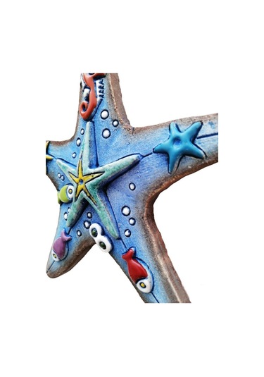 Özel Tasarım Deniz Yıldızı Seramik Duvar Süsü Ev Bahçe Duvar Dekorasyon