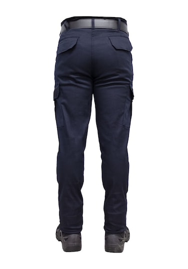 Lacivert Likralı Outdoor Gabardin Kargo Pantolon