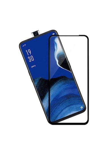 Oppo Reno 2Z Davin 5D Cam Ekran Koruyucu Siyah