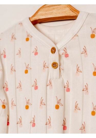 Kd53438.jakarlı Örme Kız 2li Takım 6-9/9-12/18-24/24-36ay Nar Çiçeği