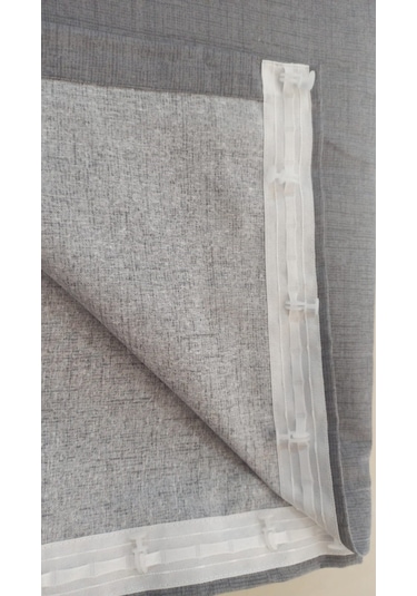 Ceylan Home Balkon Perdesi Brandası Kuş Gözü Seçenekli Düz Gri Gri