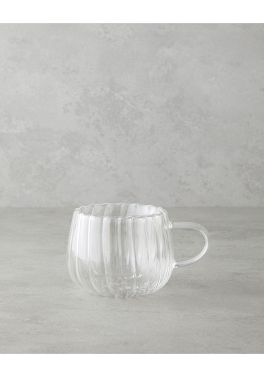 English Home Astral Borosilikat Cam Double Wall Kupa 180 Ml Şeffaf Şeffaf