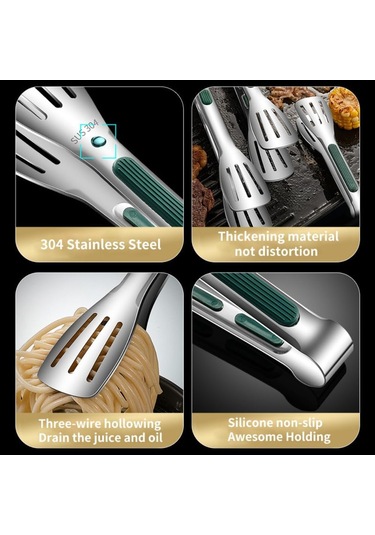 3 Parçalı Izgara Maşası Izgara Pişirme Aleti Mutfak Eşyası B