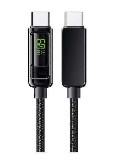 Zuidid Ekranlı 60w Hasır Örgü Type-c Pd Hızlı Şarj Ve Data Kablo