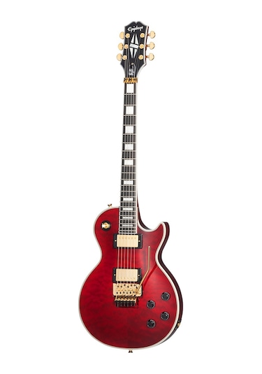 Epiphone Alex Lifeson Les Paul Custom Axcess Elektro Gitar Ruby