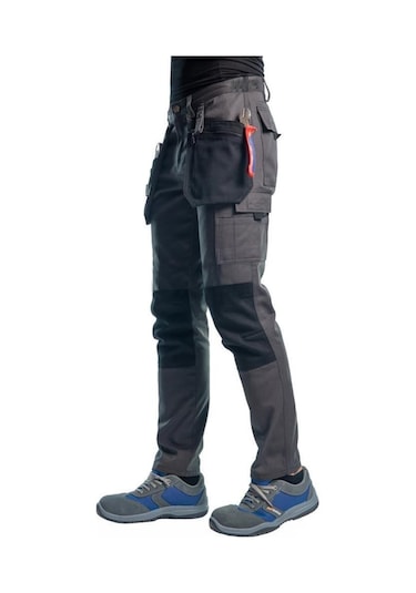 Şensel, Çok Cepli İş Pantolonu, Gri-Siyah -54E2850-