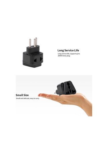 Yunboo Siyah İçyapı Oval İsviçre Çevirici Prizi - 5 Lüniversal Delikli Çevirici Soket 250v, 10/16a 250V 16A