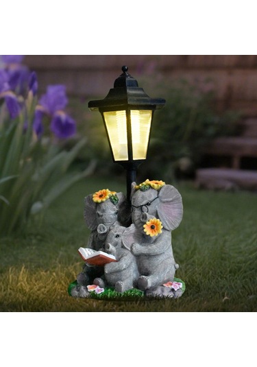 Homyl Güneş Enerjili Fil Bahçe Heykeli Ve Dış Mekan Çim