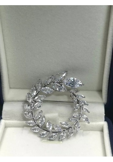 Scarlet Msk Broş Çiçek 211967899 Gri