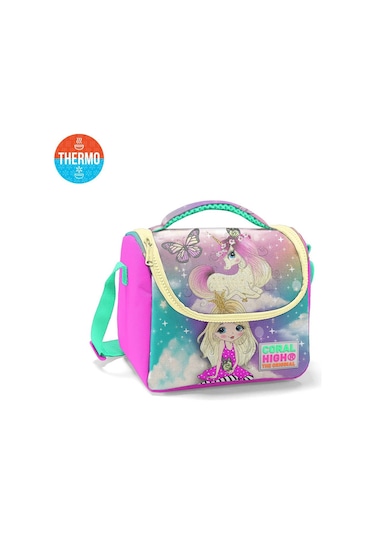 Coral High Kids Su Yeşili Pembe Unicorn Desenli Thermo Beslenme Çantası 11733