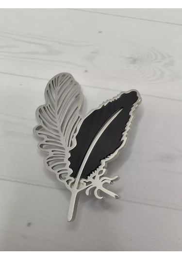 Re Chic Sh "şairin Tüyü" Broşu 228789497 Gri