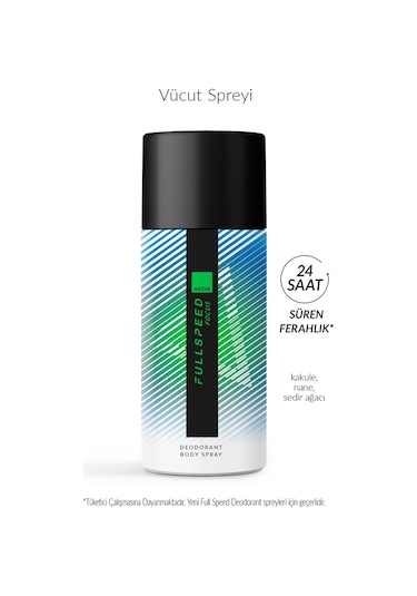 Full Speed Focus Erkek Sprey Deodorant 150 Ml. İkili Paket