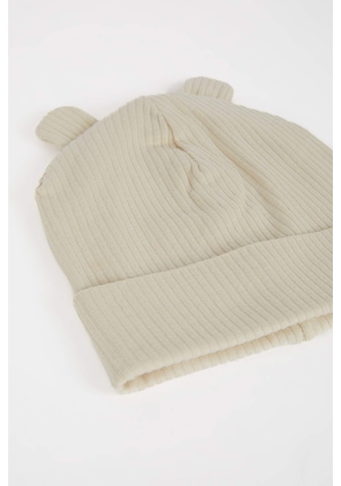 DeFacto Erkek Bebek 2'li Takım Fitilli Kaşkorse Bere Boyunluk C8548A524WNBG305 Bej