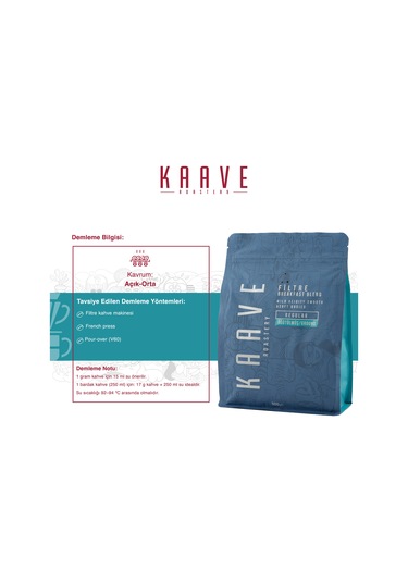 Kaave Roastery Breakfast Blend Filtre Kahve 500 G
