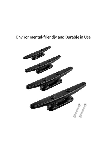 Mufunye Tekne Ve Yat Aksesuarı: Siyah Nilon Tether Cleat, 4-8 İnç Seçenekli, Kaynak Ve İp Tutucu 1 Adet + 2 Vida