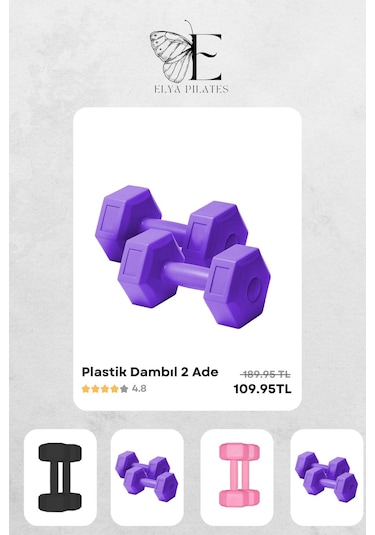 Pilates Seti - Tam Ekipman Ile Evde Fit Kalın Thm-0000010, One Size Beyaz - Pembe