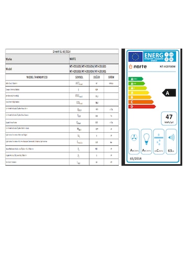 Narte NT-H20190W 90 CM Cam Eğimli Davlumbaz
