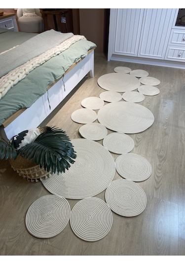Mavaux Snake Hasır Jüt Bej Yolluk Halı Kilim Krem