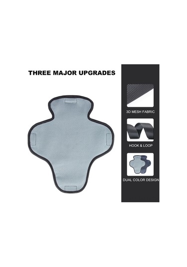 Neevoyu Motosiklet Kask İçi Bezi Gri Renkli Hızlı Kuruyan Ter Emici Süngerli Yıkılabilir 29.5x26.5cm