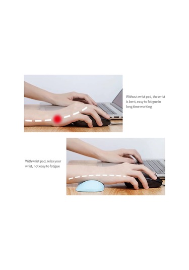 Yumuşak Silikon Mouse Bilek Pedi Fare Bilek Desteği,siyah