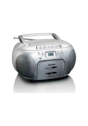 Lenco Scd-420 Sı - Taşınabilir Fm Radyo Cd Kaset Çalar Gümüş