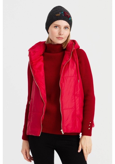 Desen Triko Kadın İşlemeli Yün Bere 22028 K.füme Koyu Füme