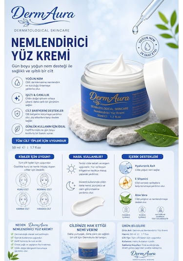 Dermaura Nemlendirici Yüz Kremi 50 ML