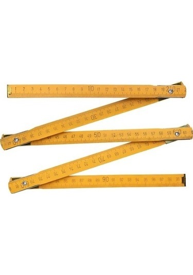 Richter Ağaç-ahşap Kırma/katlanır Metre 2 Mt -sarı 2 M