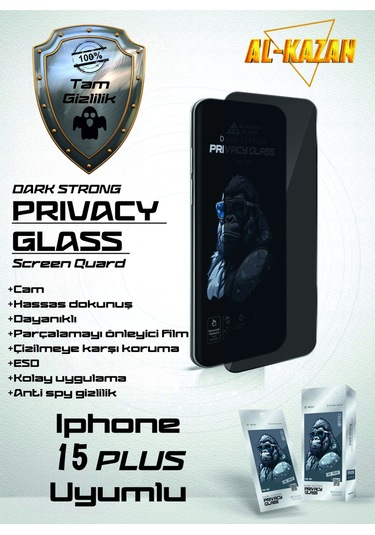 İphone 15 Plus Hayalet Ekran Koruyucu Uyumlu Anti Çizik & Darbeye Dayanıklı Koruma