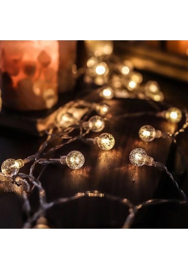 Besthome1 5 Metre 50 Led Balon Feneri İpi - Sürekli Aydınlatma Ve Renkli Modlar - Ip44 Su Geçirmez, 3xaa Pil İle Çalışır, Noell Çok Renkli