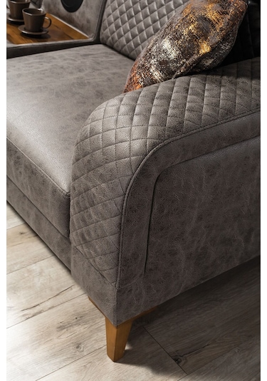 Lord Ses Sistemli Yataklı Mekanizmalı Köşe Koltuk Takımı Kahve