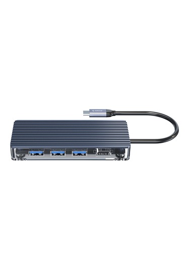 Orico 8 Portlu USB 3.0 100W RJ45 1000Mbps HDMI TF/SD Kart Okuyucu Çoklayıcı Gri