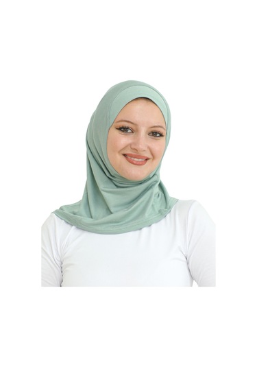 Spor Başörtüsü Kadın Hazır Giyim Türban Viskon Eşarp Şal - Açık Yeşil Açık Yeşil