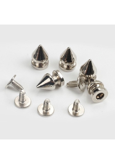 10 Takım Dekoratif Deri Kemer Dıy El Sanatları Çanta Çıtçıt Vida Perçinler Metal Ayakkabı Elbise 7x10mm