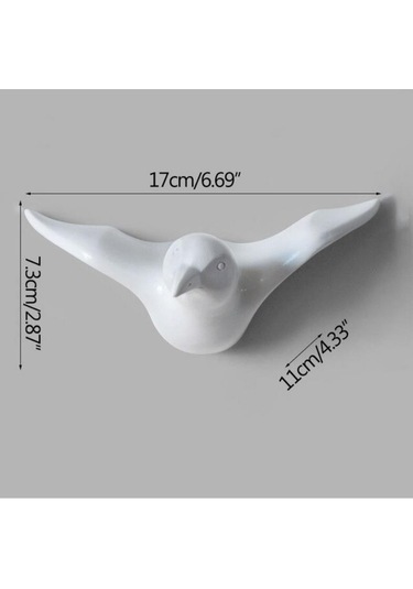 Sumedecor&Design Dekoratif Tekli Kuş Modern Duvar Askılık Ev Dekorasyon Kuş Duvar