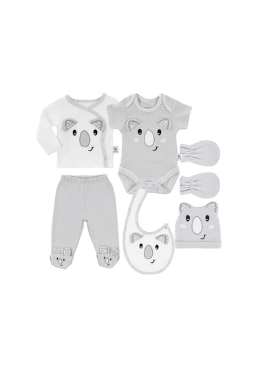 Gezenbebe Hero Bebek Hastane Çıkış Seti 6 Parça Gri