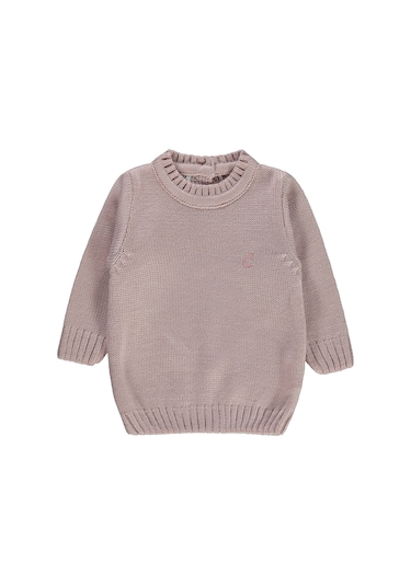 Civil Baby Kız Bebek Triko Kazak 6-18 Ay Pudra