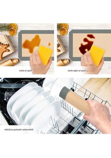 Ulzyvf Yapışmaz Tekrar Silikon Pişirme Pişirme Matı Matı Kullanılabilir Gri Gri Adet 3 Xi Gri