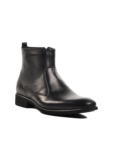 Siyah Hakiki Deri Erkek Bot 00705 M Siyah