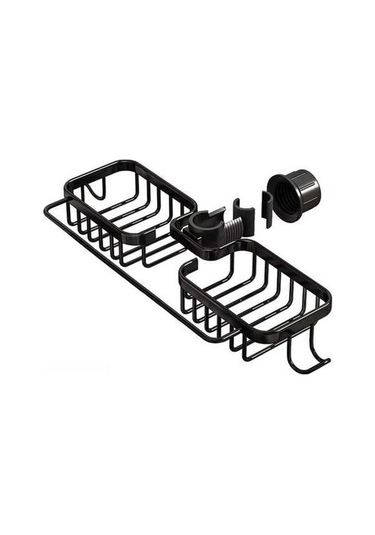 Ulzyvf Paslanmaz Çelik Musluk Sünger Tutucu - Banyo & Mutfak Organizasyon Ürünü, Siyah Siyah