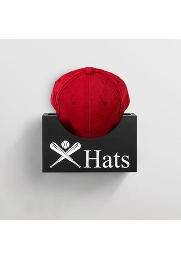 Suntek Ahşap Şapka Tutucu Kutusu Ev Ofis Yatak Odası Için Siyah