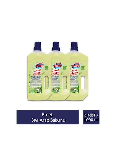 Ernet Sıvı Arap Sabunu 1 Lt X 3 Adet Tekli