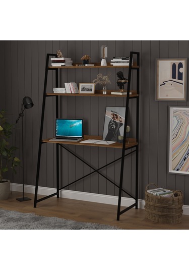 Metal Kitaplıklı Çalışma Masası-metalkçm01-nevada Nevada