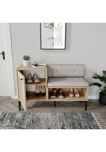 Trio Wood Dekoratif Ayakkabılık %100mdf Meşe