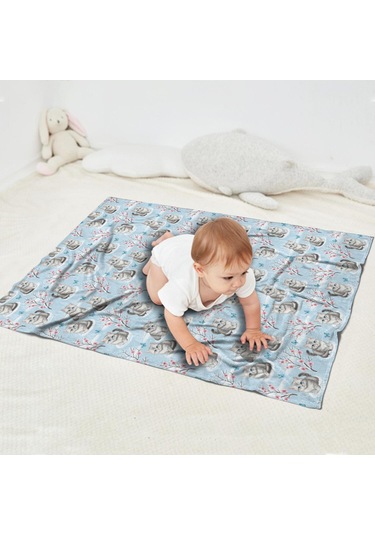 Cat Desenli 30x40 İnç Flanel Polar Battaniye, Yumuşak, Kalın, Tüm Mevsimler-a66 Cat Winter Floral