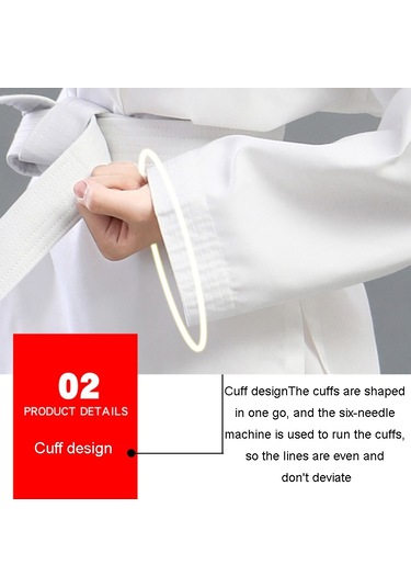 Sones Çocuk Yetişkin Pamuklu Erkek Ve Kadın Tekvando Giyim Eğitim Üniformaları Artı Bar Kırmızı