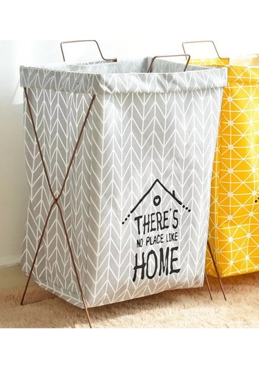 Home Set Katlanabilir Dikdörtgen Çamaşır Ve Eşya Saklama Sepeti 180459206 Gri