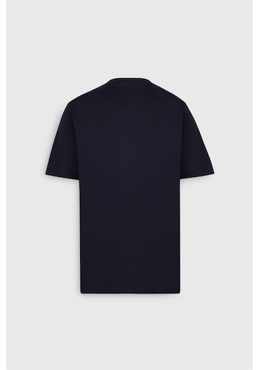 Ac&Co / Altınyıldız Classics Erkek Pamuk Modern Fit Normal Kesim Bisiklet Yaka Tişört Lacivert