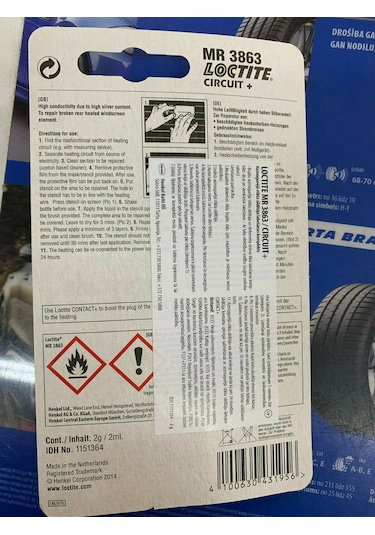 Loctite Mr 3863 Arka Cam Rezistans Tamir Kiti 2 Gr.